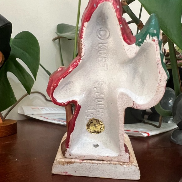 Kurt Adler 1989 Vintage Cast Iron Old World Santa Stocking Holder Hanger - Picture 7 of 12